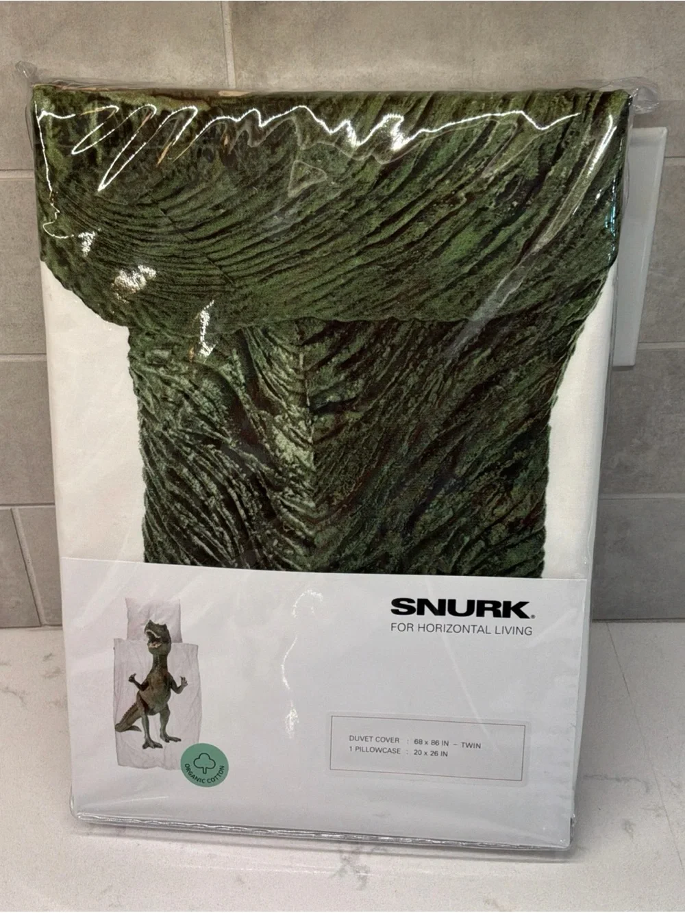 SNURK Dinosaur Duvet Twin Cover Set Pillowcase Organic Cotton Portugal